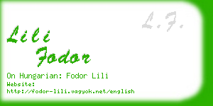 lili fodor business card